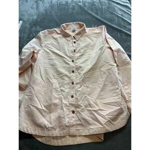 Duluth‎ Trading Shirt Womens 2X Button Up Pink Plaid Vented Hiking